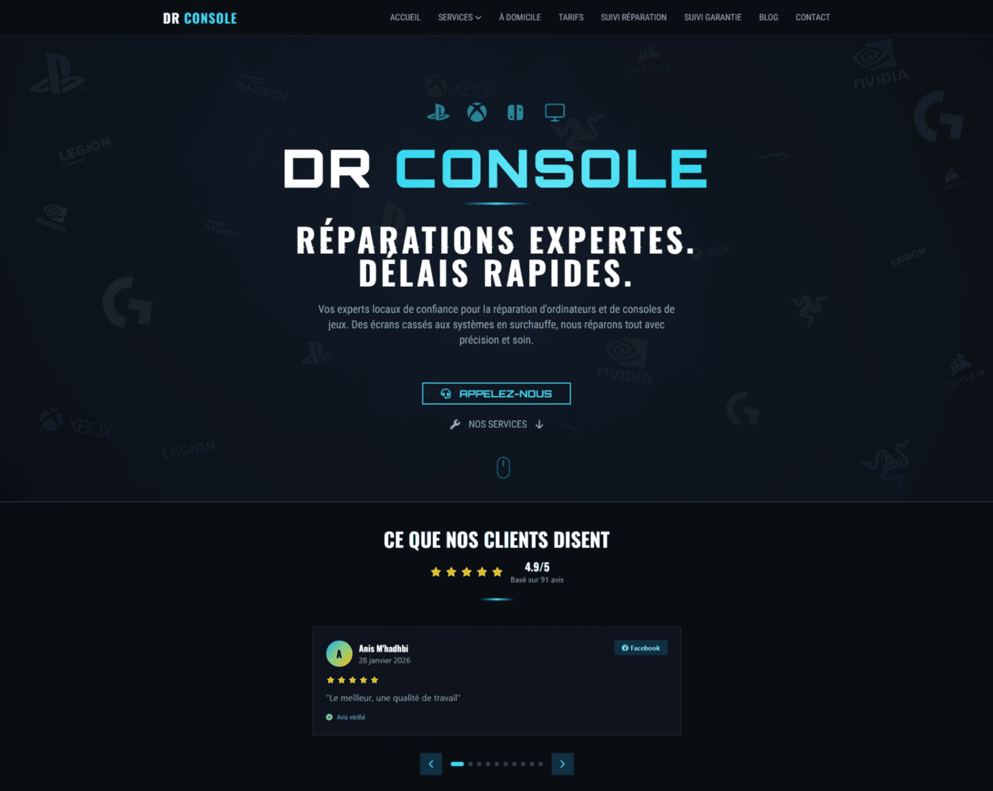 Dr Console & PC - Site web réparation gaming Tunisie